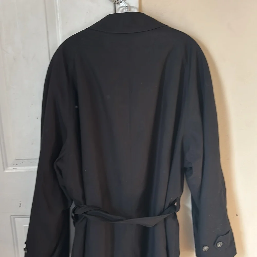 Lauren‎ Ralph Lauren Men’s Black Tie Belted Trench Coat Size 48